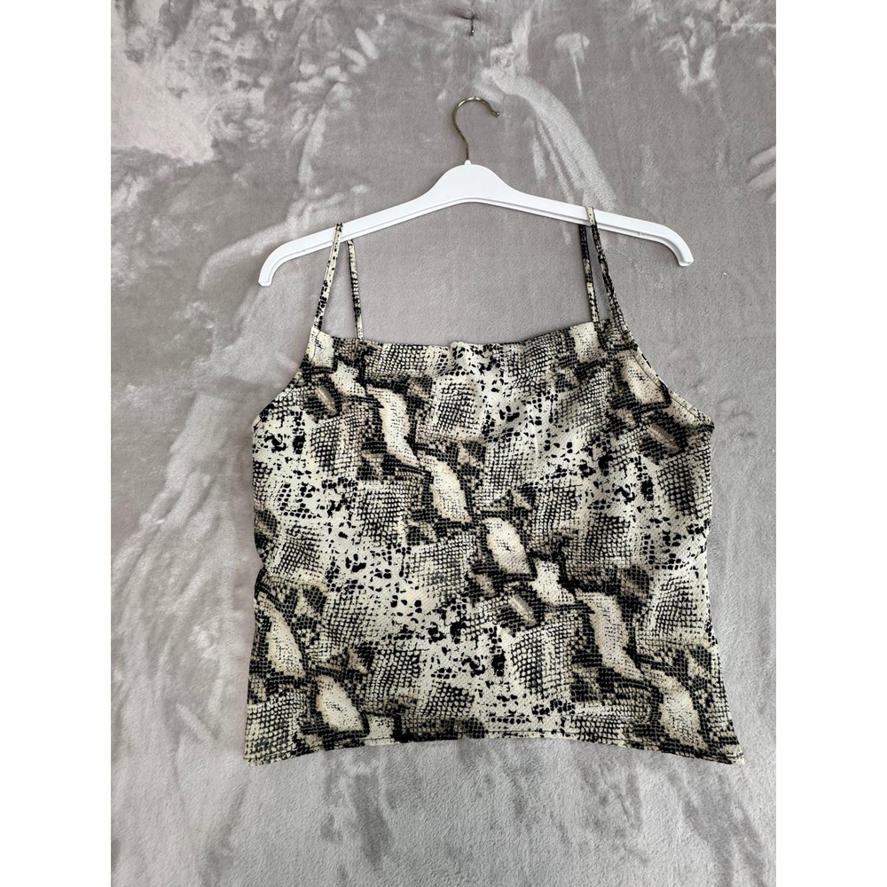 Kendall Kylie Snake Print Cami Top Women‎ Size L Spaghetti Strap